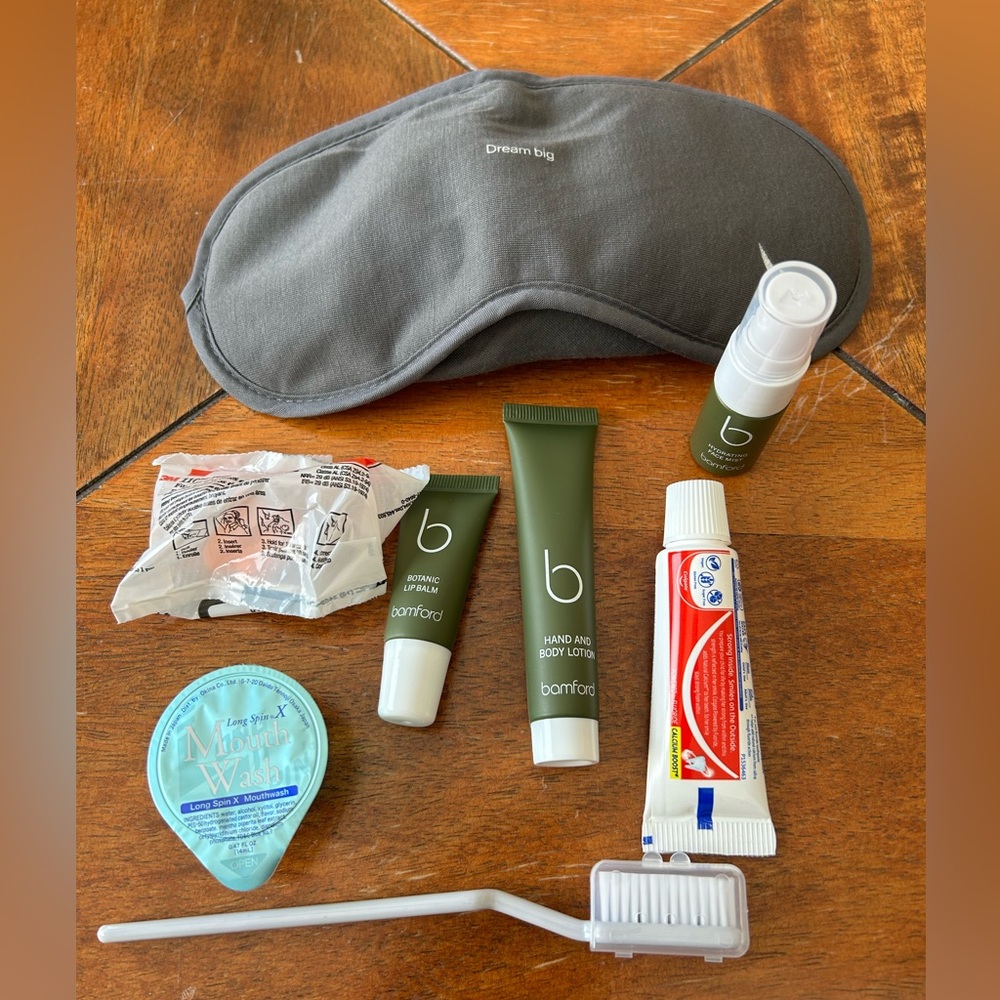 COPY - Amenity Kit: Sleep Eye Mask plus overnight items, NEW - Picture 2 of 5